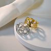 Ring Stainless Steel Chain Shape Geometric Punk Style Electroplated Unisex