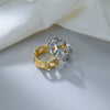 Ring Stainless Steel Chain Shape Geometric Punk Style Electroplated Unisex