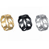 Ring Stainless Steel Chain Shape Geometric Punk Style Electroplated Unisex