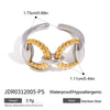 Ring Stainless Steel Double Thread Horseshoe Animal Zodiac Electroplating