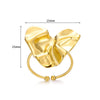 Ring Stainless Steel Geometric Bow Electroplated Design Women's Jewelry