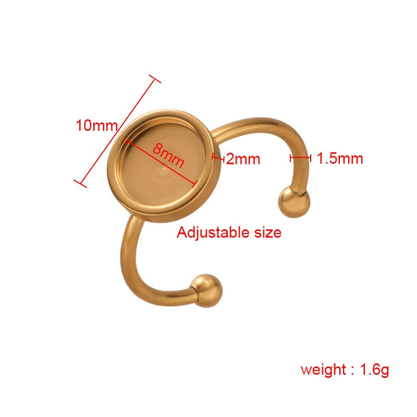 Ring Stainless Steel Geometric Electroplating Jewelry Accessories Unisex