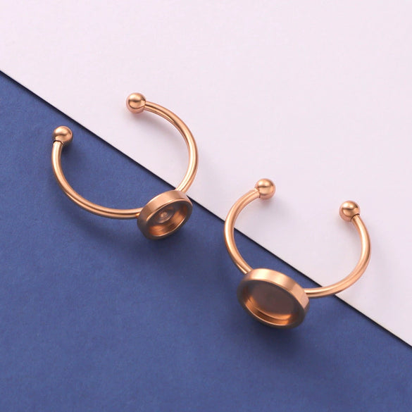 Ring Stainless Steel Geometric Electroplating Jewelry Accessories Unisex