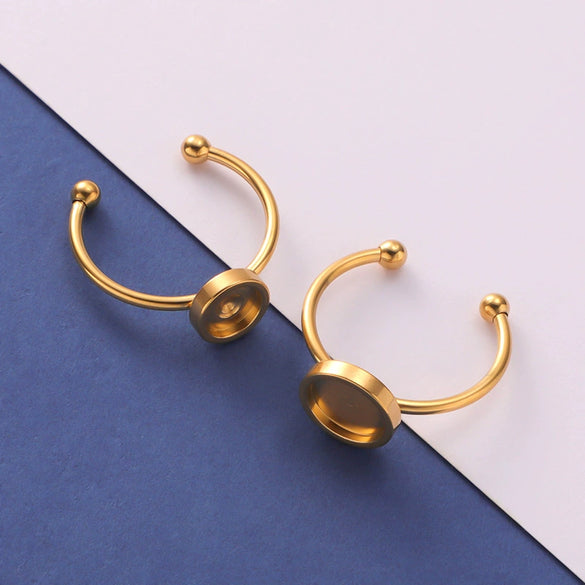 Ring Stainless Steel Geometric Electroplating Jewelry Accessories Unisex