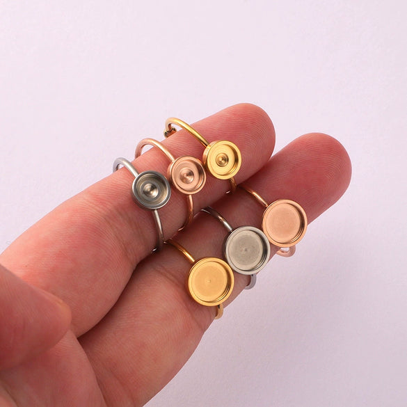 Ring Stainless Steel Geometric Electroplating Jewelry Accessories Unisex