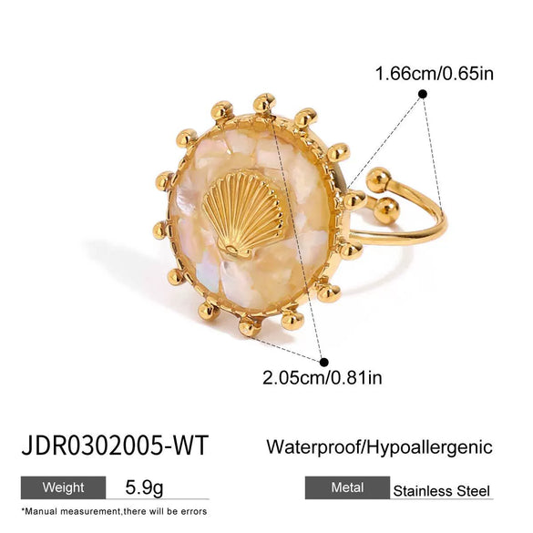 Ring Stainless Steel Geometric Electroplating Minimalist Design For Women