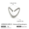 Ring Stainless Steel Geometric Electroplating Minimalist Design Women's