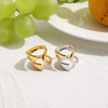 Ring Stainless Steel Geometric Electroplating Niche Design Women's Jewelry