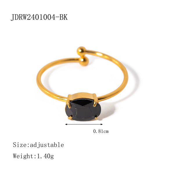 Ring Stainless Steel Geometric Electroplating Women