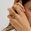 Ring Stainless Steel Geometric Electroplating Women's