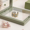 Ring Stainless Steel Geometric Hammer Pattern Electroplated For Women