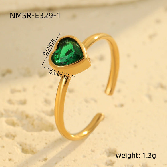 Ring Stainless Steel Geometric Light Luxury Electroplating Jewelry For Women
