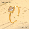 Ring Stainless Steel Geometric Light Luxury Electroplating Jewelry For Women
