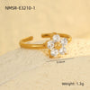 Ring Stainless Steel Geometric Light Luxury Electroplating Jewelry For Women