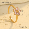 Ring Stainless Steel Geometric Light Luxury Electroplating Jewelry For Women