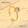 Ring Stainless Steel Geometric Light Luxury Electroplating Jewelry For Women
