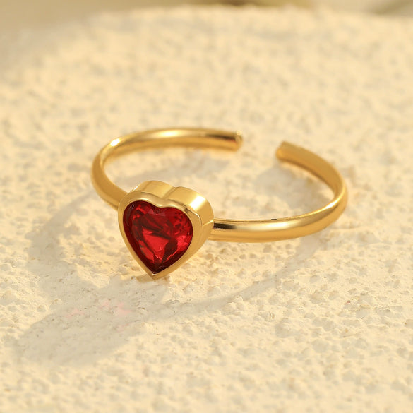 Ring Stainless Steel Geometric Light Luxury Electroplating Jewelry For Women