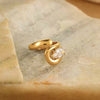 Ring Stainless Steel Geometric Light Luxury Style Electroplated