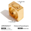 Ring Stainless Steel Geometric Minimalist Electroplating Women's Jewelry