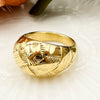 Ring Stainless Steel Geometric Pattern Electroplating Fashion Luxury Wide Face