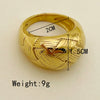 Ring Stainless Steel Geometric Pattern Electroplating Fashion Luxury Wide Face