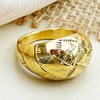 Ring Stainless Steel Geometric Pattern Electroplating Fashion Luxury Wide Face