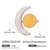 Ring Stainless Steel Gold And Silver Color Matching Hammer Pattern Geometric Moon And Sun Electroplating