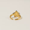 Ring Stainless Steel Gold Plated Star Retro Style