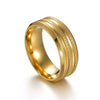 Ring Stainless Steel Goldplated Geometric Frosted Light Luxury Jewelry