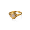 Ring Stainless Steel Imitation Pearl 8Shaped Double Layer Gourd Open Finger Electroplating Women's