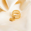 Ring Stainless Steel Light Luxury Minimalist Ushaped Electroplated