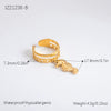 Ring Stainless Steel Light Luxury Minimalist Ushaped Electroplated
