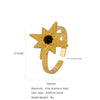 Ring Stainless Steel Natural Turquoise Electroplating Stellar Fashion Charm Women