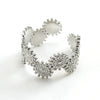 Ring 316L Stainless Steel Retro Geometric Electroplating Women's