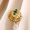 Ring Stainless Steel Vintage Geometric U Shape Electroplating
