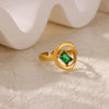 Ring Stainless Steel Zircon Electroplated For Women