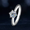 Ring 925 Sterling Silver Moissanite Geometric Simple Style Seiko