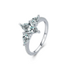 Ring 925 Sterling Silver Rhombus Light Luxury Seiko