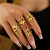 Ring 316L Stainless Steel Geometric Electroplated Unisex