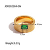 Ring Titanium Steel Geometric Electroplating Multiring Color Matching Trend Texture