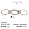 Ring Titanium Steel Geometric Electroplating Multiring Color Matching Trend Texture