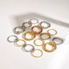 Ring Titanium Steel Geometric Electroplating Multiring Color Matching Trend Texture