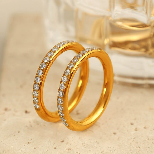 Ring 316L Stainless Steel Geometric Fashion Electroplating Women's