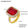 Ring 316L Stainless Steel Geometric Light Luxury Electroplated