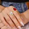 Ring 316L Stainless Steel Geometric Light Luxury Electroplated