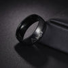 Ring Titanium Steel Geometric Pattern Electroplating