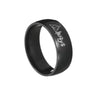 Ring Titanium Steel Geometric Pattern Electroplating