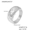Ring 316L Stainless Steel Geometric Pattern 18K Gold Plated Retro Design For Women