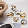 Ring Titanium Steel Geometric Style Electroplating Jewelry For Women