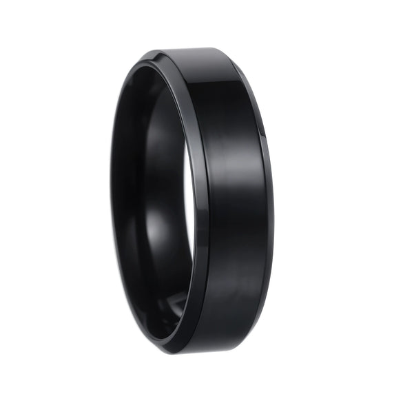 Ring Titanium Steel Geometric Style Vacuum Plating Unisex